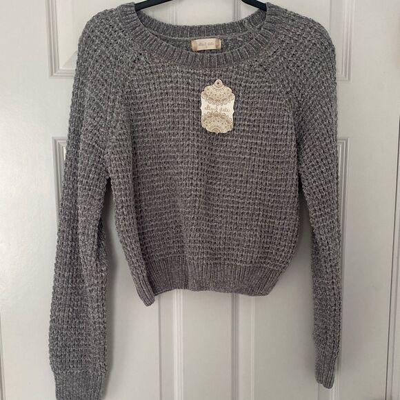 NWT. Altard State Chenille Charcoal Knit Sweater - Picture 1 of 5
